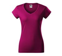 MALFINI Damen T-Shirt Fit V-Neck - Hell fuchsia | XS
