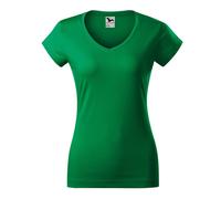 MALFINI Damen T-Shirt Fit V-Neck - Mittelgrün | M