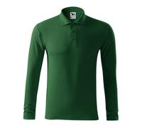 MALFINI Herren Langarm Polo-Shirt Pique Polo LS - Flaschengrün | XL