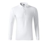 MALFINI Herren Langarm Polo-Shirt Pique Polo LS - Weiß | L