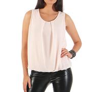 Malito Damen Bluse ärmellos | Tunika mit Rundhals | leichtes Blusenshirt | Elegant - Shirt 6879 (rosa)