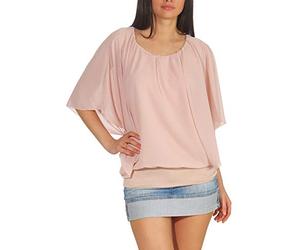 Malito - Damen Bluse in Fledermauslook - Tunika Kurzarm mit bequemen Schnitt - Elegantes Oversize Blusenshirt mit breitem Bund - Shirt Leo-Print und Uni 6296 (34-42)
