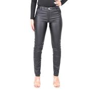 Malito - Damen Chinohose - schicke elastische Lederoptik Hose - Festliche Elegante Stretch Damenhose 1031 - Schwarz S