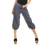 Malito Damen Hose aus Leinen - Stoffhose in Uni Farben - Freizeithose für den Strand - Chino - Capri Hose 1575