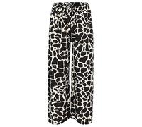 Malito - Damen Marlenehose im Animal Print - weich fließende Culottehose - lockere Sommerhose - Trendige Freizeithose 2306 - (Giraffe Weiß)