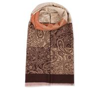 malito - Damen Modeschal - weicher XXL Viskosemix Baumwolle Schal - Winterschal Ornament-Print modern & lang - Pashmina Stola Orient S607 - (Braun-beige)