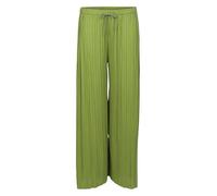 Malito Damen Plisseehose - lockere weich fließende Chiffonhose - Lange Sommerhose - Trendige Marlenehose 883 - Lindgrün L/XL