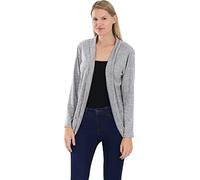 Malito Damen Strickjacke lang | Cardigan im eleganten Design | Angesagter Oversize Look - Weste - Jacke 5021 (hellgrau)
