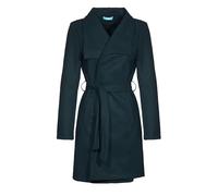 malito - Damen Trenchcoat einfarbig mit Gürtel & Taschen - klassischer Mantel für Herbst & Winter - schicker Übergangsmantel 15142 (Waldgrün | Größe XXL)