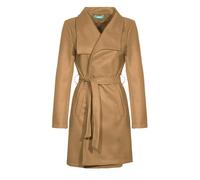 malito - Damen Trenchcoat einfarbig mit Gürtel & Taschen - klassischer Mantel für Herbst & Winter - schicker Übergangsmantel 15142 (Camel | Größe S)