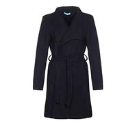malito - Damen Trenchcoat einfarbig mit Gürtel & Taschen - klassischer Mantel für Herbst & Winter - schicker Übergangsmantel 15142 (Größe S-XXL)
