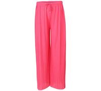malito more than fashion Damen Plisseehose - lockere weich fließende Chiffonhose - Lange Sommerhose - Trendige Marlenehose 883 - Pink L/XL