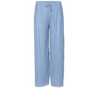 malito more than fashion Damen Plisseehose - lockere weich fließende Chiffonhose - Lange Sommerhose - Trendige Marlenehose 883 - Jeansblau S/M