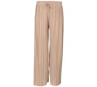 malito more than fashion Damen Plisseehose - lockere weich fließende Chiffonhose - Lange Sommerhose - Trendige Marlenehose 883 - Fango S/M