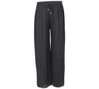 malito more than fashion Damen Plisseehose - lockere weich fließende Chiffonhose - Lange Sommerhose - Trendige Marlenehose 883 - Schwarz L/XL