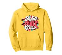 Malle Party Crew Mallorca Urlaub Outfit Damen Herren Design Pullover Hoodie, Unisex für Erwachsene, Gelb, L