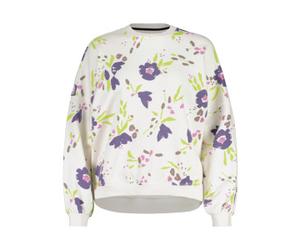 Maloja Lauena Organic Sweat Shirt Women XS shaded white brushflower