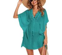 MALSSE Damen-Badeanzug, Bikinis, V-Ausschnitt, Fledermausärmel, für Mädchen, Schwimmen, Pool, Strand, Party, trendig