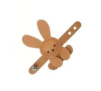 MALSSE Geldbörsen-Anhänger für Handtaschen, Rucksack, Zubehör, Hasenform, Schlüsselanhänger, Ledertaschen-Charm, schönes Geschenk, Lederanhänger für Autoschlüssel, hellbraun