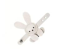 MALSSE Geldbörsen-Anhänger für Handtaschen, Rucksack, Zubehör, Hasenform, Schlüsselanhänger, Ledertaschen-Charm, schönes Geschenk, Lederanhänger für Autoschlüssel, weiß