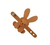 MALSSE Geldbörsen-Anhänger für Handtaschen, Rucksack, Zubehör, Hasenform, Schlüsselanhänger, Ledertaschen-Charm, schönes Geschenk, Lederanhänger für Autoschlüssel, braun