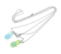 MALUGOGO 1 Paar Schildkröten-Halskette für Damen, romantisch, leuchtet im Dunkeln, magnetisches Herz-Design, Kunstharz-Anhänger, Schmuck, Valentinstagsgeschenk für Paare