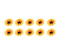 MALUGOGO 10 Stück Gelbe Sonnenblumen Haarspangen aus Stoff und Legierung für Mädchen Hält Haare Stilvoll in Form für Hochzeiten und Festliche Anlässe