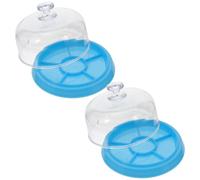MALUGOGO 2 Stück Pack Uhrenreparatur Aufbewahrungsbox mit Transparentem Deckel 6 Fächer Uhrenteilebox Staubdicht für Uhrmacher Zubehör