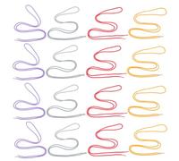 MALUGOGO 20 Stück Geflochtene Runde Bunte Schnürsenkel aus Polyester 120cm für Sneaker und Sportschuhe Modisch Einfach für Damen und Herren Zufällige Farbe Zufälliger Stil