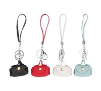 MALUGOGO 4 Stück Kleiner Geldbörsen Damen aus Pu Leder mit Münzfach Trageschlaufe Kompakte Schlüsseltasche für Reisen und Alltag