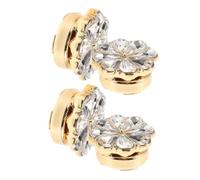 MALUGOGO Elegante 4 Stück Blüten Manschettenknöpfe aus Legierung in Gold mit Vielseitiger Nutzung für Formelle Anlässe und Business Hemden oder Kleider