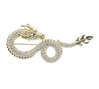 MALUGOGO Elegante aus Kupfer mit Detailreicher Verarbeitung als Stilvolle Anstecknadel Drachenbrosche Chinesische und Lebendigem Design für Hochzeit und Bankett