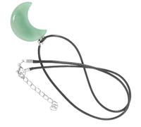 MALUGOGO Elegante Jade-Halskette mit Mond-Anhänger, angenehm zu tragen, einfach zu setzen und zu nehmen, einzigartiges grünes Jade-Material für den täglichen Gebrauch und Bar-Accessoires
