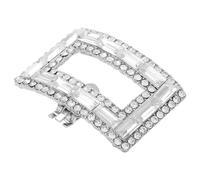 MALUGOGO Elegante Strass-Schuhclips für Damen, High Heels, abnehmbare Zinklegierung, Blumen-Schnallen, stilvolles silbernes Schuhzubehör für Partys und den täglichen Ausflug