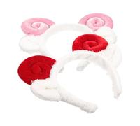 MALUGOGO Flauschiges Tierohr-Stirnband, Lammhörner, weiches Plüsch, Schaf-Ohr-Haar-Accessoires, niedlicher verspielter Stil für Erwachsene, Alltag und Festivals in kühleren Monaten, 2 Stück
