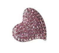 MALUGOGO Herzförmige Brosche aus Legierung für Frauen Leicht und Bequem Rosa Farbe Kleines Geschenk für Valentinstag und Jubiläum