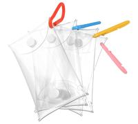 MALUGOGO Kleine PVC-Geldbörse für Damen mit Knopfverschluss, tragbares Münzbeutel-Set für Reisen und Outdoor-Aktivitäten, leichte Münzgeldbörse, 4 Stück