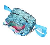 MALUGOGO Kleiner Umhängetasche in Einhorn Form mit Pailletten Pu Leder Blau Modisch und Leicht für Mädchen und Freizeit Am Strand oder Beim Einkaufen