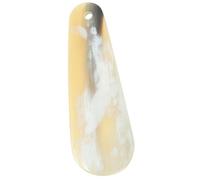 MALUGOGO Schuhlöffel aus Weißem Yak Horn Ergonomisch und Kompakt 9,5x4,5cm Schuhanzieher für Senioren und Herren Praktische Anziehhilfe Zufällige Farbe