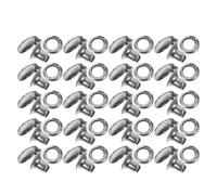 MALUGOGO Stiefelhaken-Set aus Messing, 8 mm, für Schnürsenkel-Reparatur, Schnürsenkel-Schnallen mit Nieten, stabile Schuhverschlüsse für Wanderschuhe und den Außenbereich, 20 Stück