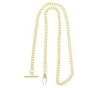 MALUGOGO Taschenuhr Kette aus Edelstahl Vergoldet Leichte und Sichere Hängekette für Selbstgemacht Elegante Bekleidungskette als Stilvolles Zubehör in Gold