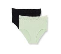 MAMA.LICIOUS Damen MLHEAL HW LACE 2-P A. Panties, Black/Pack:Smoke Green, M/L