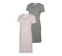 Mama.Licious Damen Mlmira JRS Nightgown 2F 2-P Noos, Chalk Pink, S (2er Pack)