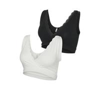 Mamalicious Helena Crossy Lace Maternity Bra Weiß,Schwarz XL