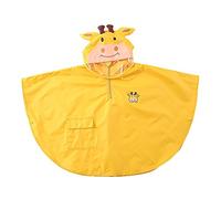 mama stadt Kinder Regenponcho Unisex Regencape Mädchen Jungen 100% Regensichere Regen Poncho Regenmantel Regenjacke Kinder Wasserdicht Atmungsaktiv, Gelbes Kalb/L (4-6 Jahre)