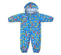 mama stadt Regen Overall Kinder Unisex 100% Wasserdichter Regenanzug Kinder Regenoverall Jungen Mädchen Leichter Regenmantel, Blau/XL(7-9 Jahre)