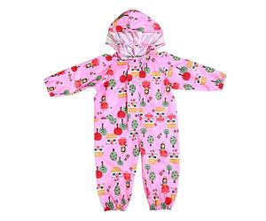 mama stadt Regen Overall Kinder Unisex 100% Wasserdichter Regenanzug Kinder Regenoverall Jungen Mädchen Leichter Regenmantel, Rosa/L(5-7 Jahre)