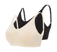 Mamalicious Lija Feed Me Maternity Bra 2 Units Beige L-XL