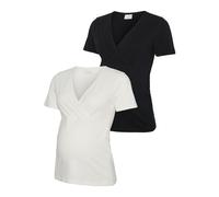 Mamalicious 2er Pack T-Shirt »Mlkerrie Tess« - Damen - Gr. M - schwarz
