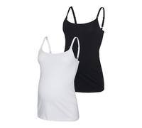 Mamalicious Umstands- & Still-Top Kerrie – 2er-Pack, ärmellos, Weiß/Schwarz, Gr. S